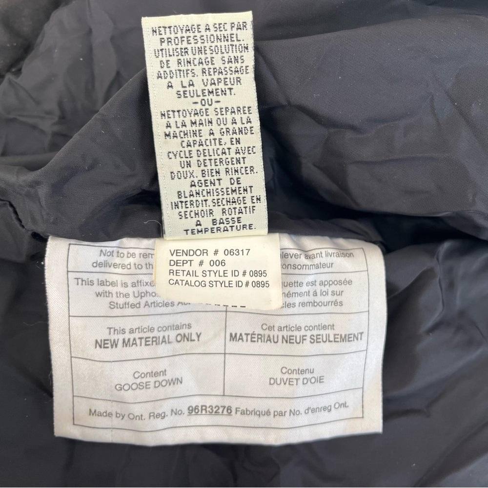 Y2K Eddie Bauer Cropped Black Goosedown Puffer Jacket - Picture 6 of 7